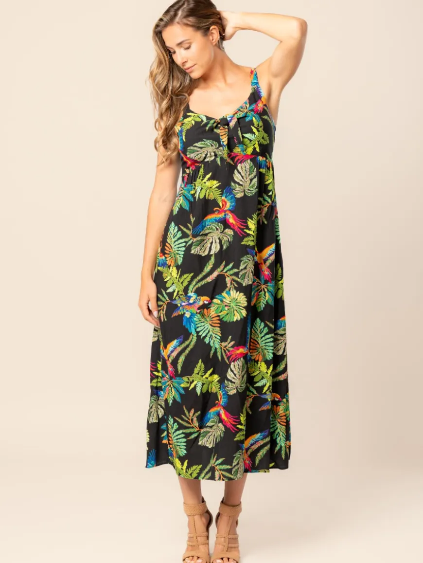 Robe femme imprimé tropical
