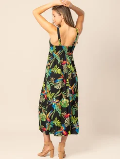 Robe femme imprimé tropical