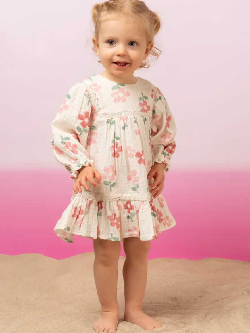 Robe gaze de coton imprimé fleuri