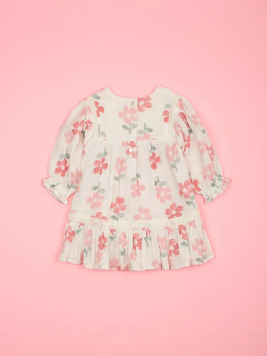 Robe gaze de coton imprimé fleuri