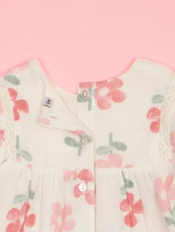 Robe gaze de coton imprimé fleuri