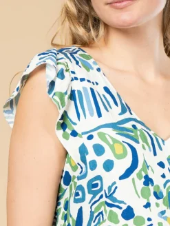 Robe imprimé ethnique dos noué