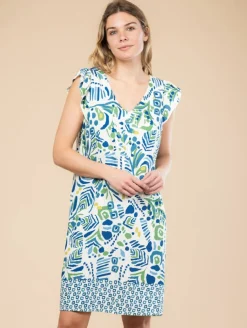 Robe imprimé ethnique dos noué