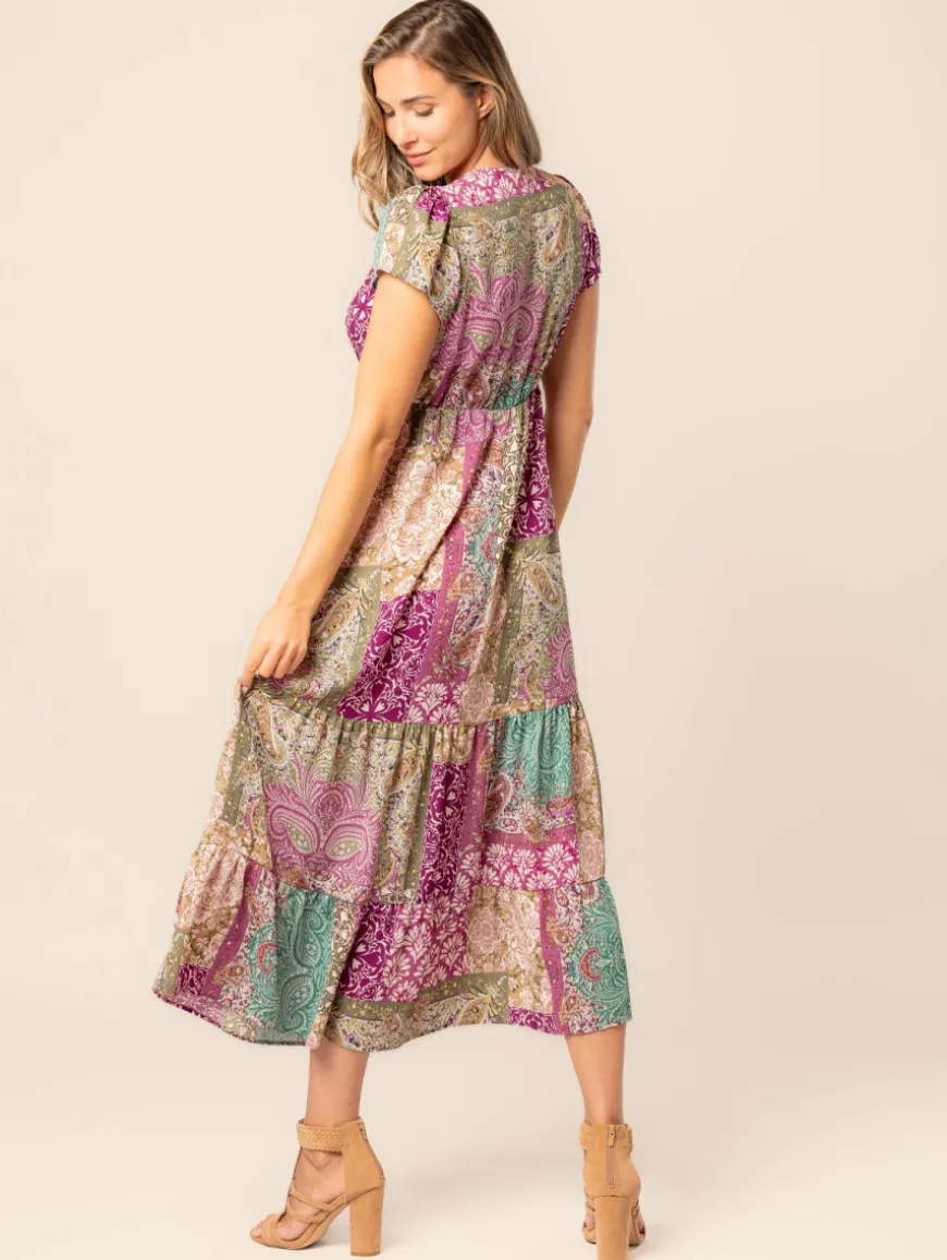 Robe longue imprimé patchwork