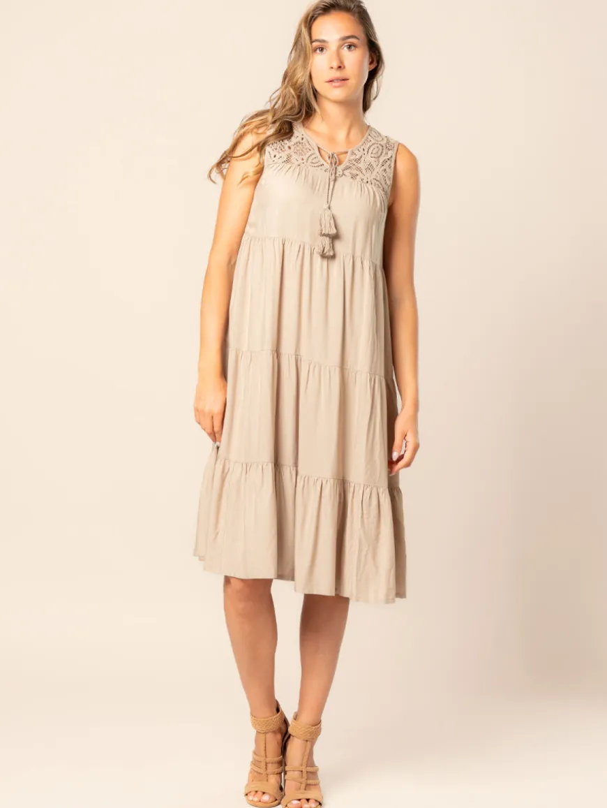 Robe volants macramé