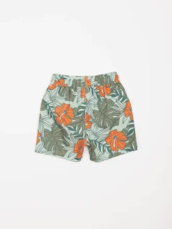 Short de bain imprimé tropical