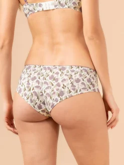 Shorty imprimé tulipes dentelle