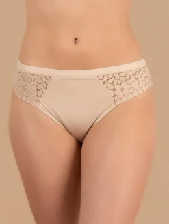 Slip micro dentelle fleurie