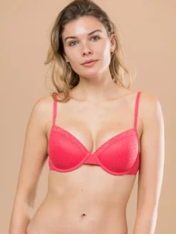 Soutien-gorge résille plumetis