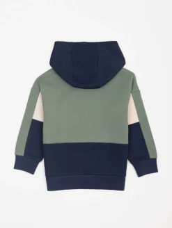 Sweat à capuche col zip
