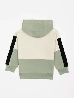 Sweat à capuche col zip 