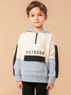 Sweat à capuche col zip "Outdoor"