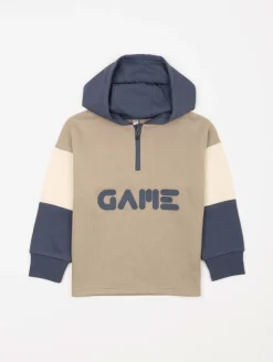 Sweat à capuche tricolore "Game"