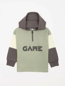 Sweat à capuche tricolore 