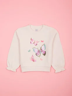 Sweat papillons sequins