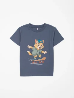 Tee-shirt chat skater