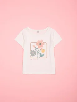 Tee-shirt fleurs fantaisie