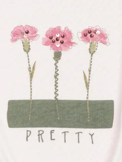 Tee-shirt fleurs fantaisie bas noué