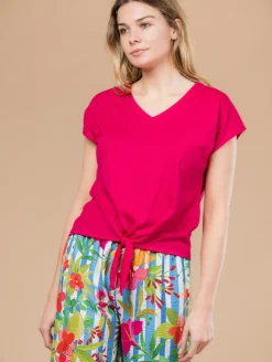 Tee-shirt uni bas noué