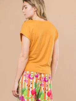 Tee-shirt uni bas noué