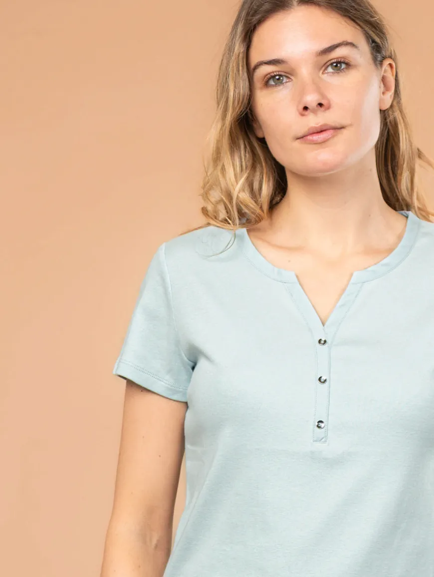 Top col tunisien pastel