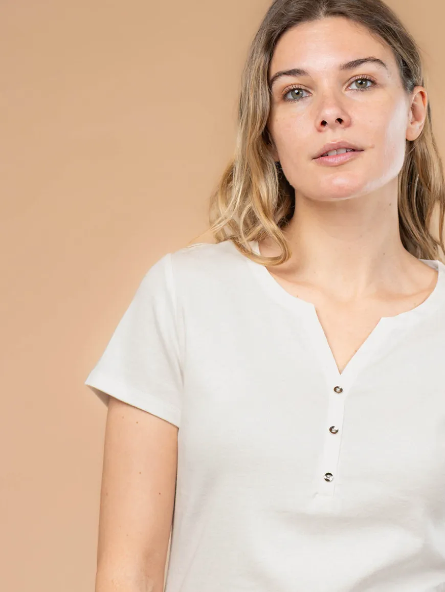 Top col tunisien pastel