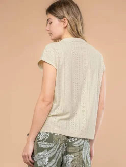 Top maille ajourée