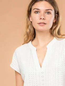 Top maille ajourée