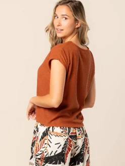 Top maille crépon bas noué