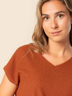 Top maille crépon bas noué