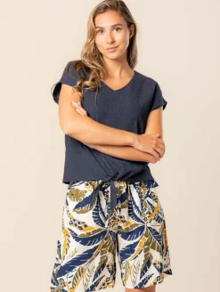 Top maille crépon bas noué