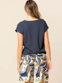 Top maille crépon bas noué