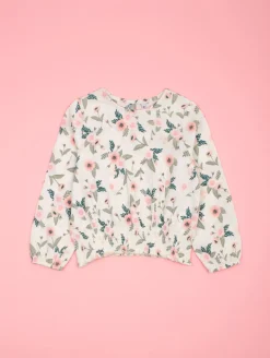 Top maille crépon imprimé
