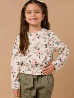 Top maille crépon imprimé
