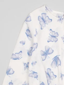 Top maille crépon imprimé