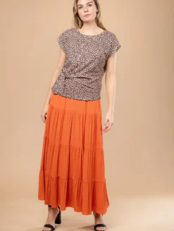 Top maille crépon léopard