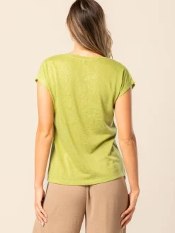 Top maille effet lin
