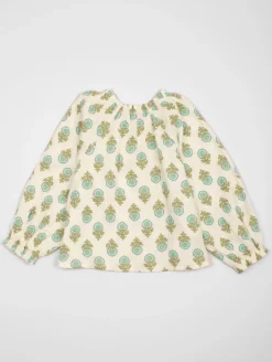 Tunique fleurs gaze de coton