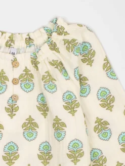 Tunique fleurs gaze de coton