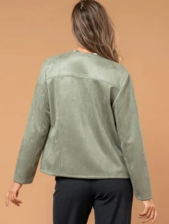 Veste courte effet daim